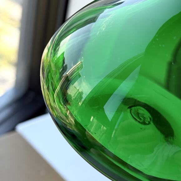 Vintage Indiana Handcraft Glass 6533 Decanter Emerald Green 5” NO Stopper - Picture 6 of 7